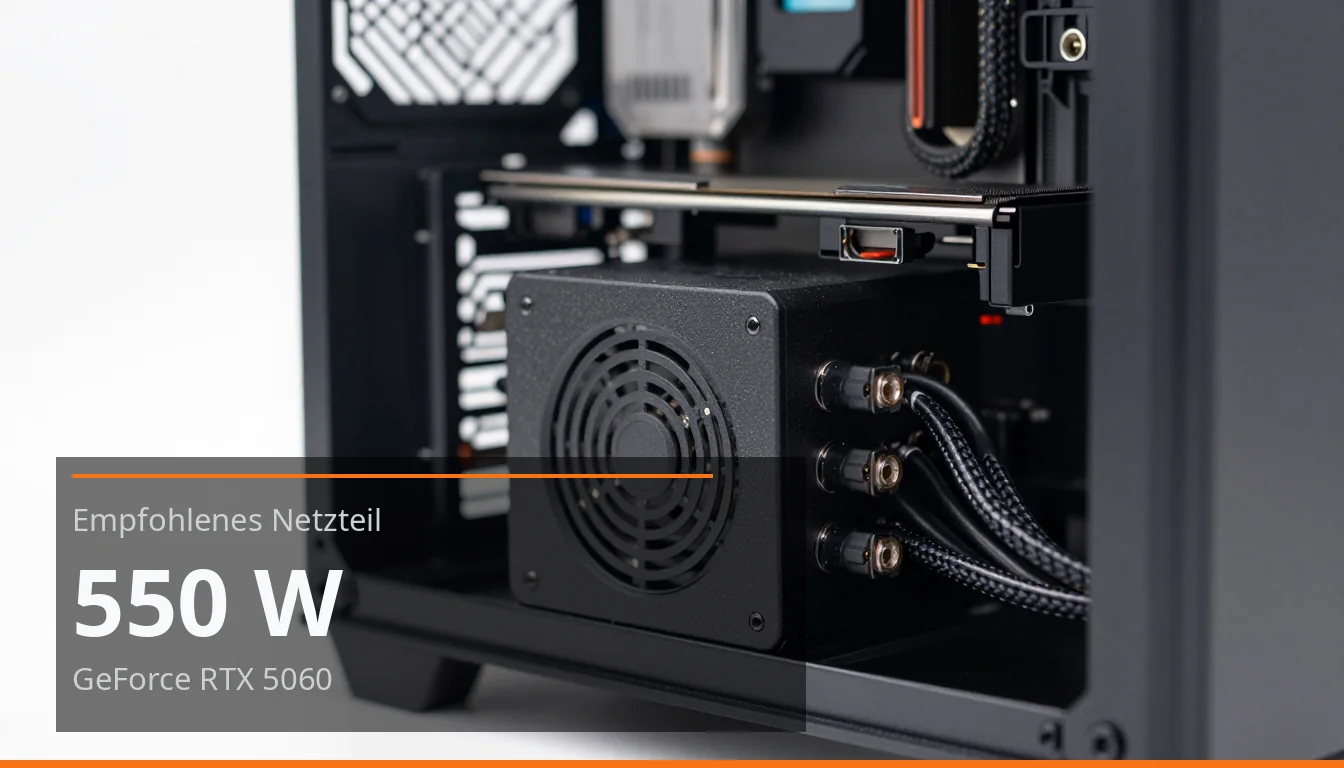 Empfohlenes Netzteil — 550 W — GeForce RTX 5060