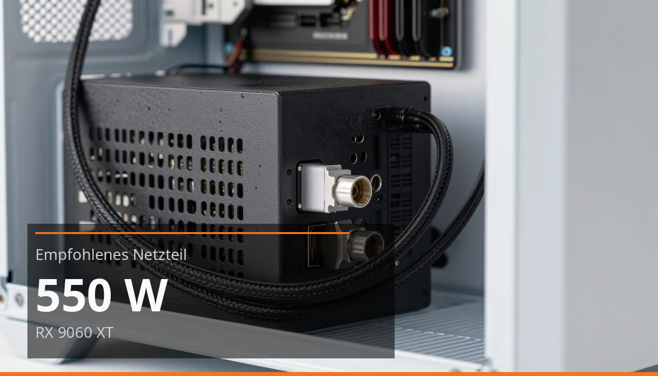 Empfohlenes Netzteil — 550 W — RX 9060 XT